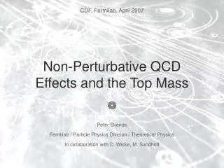 Non-Perturbative QCD Effects and the Top Mass