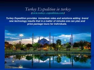 Turkey Expedition in turkey