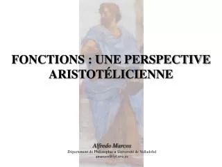 fonctions une perspective aristot licienne