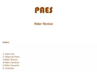 paes rider t cnico