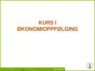 kurs i konomioppf lging