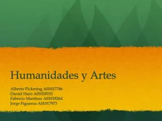 humanidades y artes