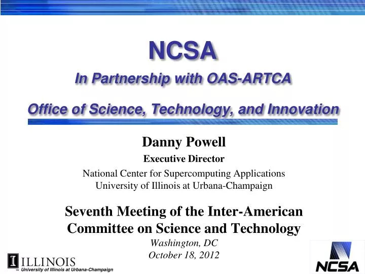ncsa in partnership with oas artca office of science technology and innovation