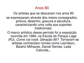 anos 80