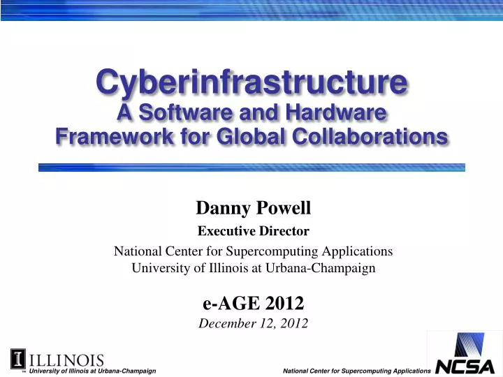 cyberinfrastructure a software and hardware framework for global collaborations