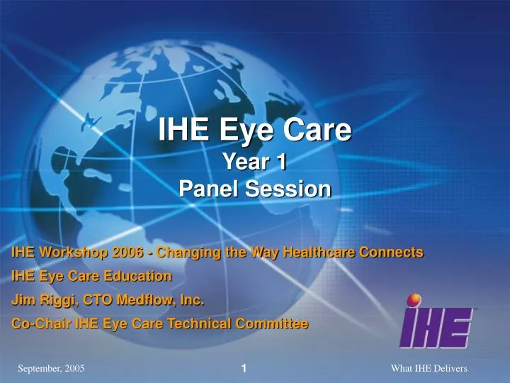 ihe eye care year 1 panel session