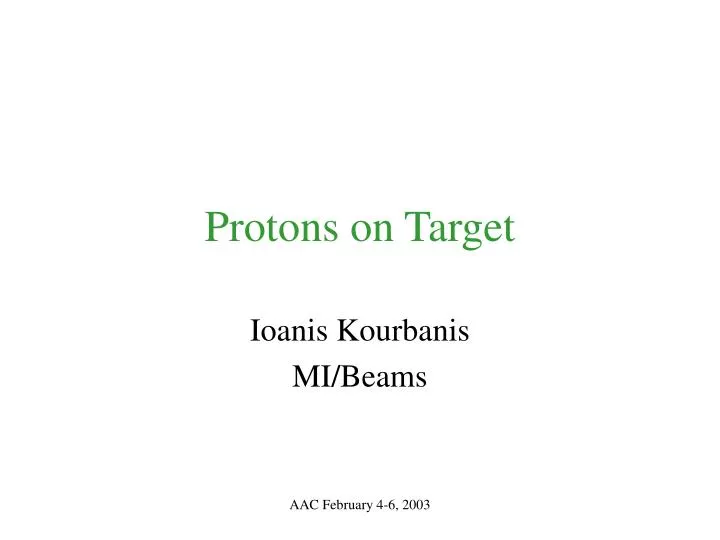protons on target