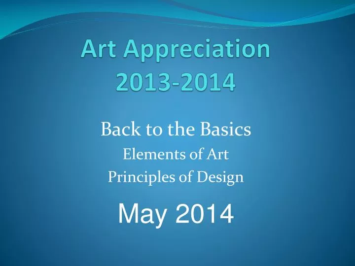 art appreciation 2013 2014