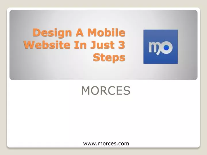 design a mobile website in just 3 steps