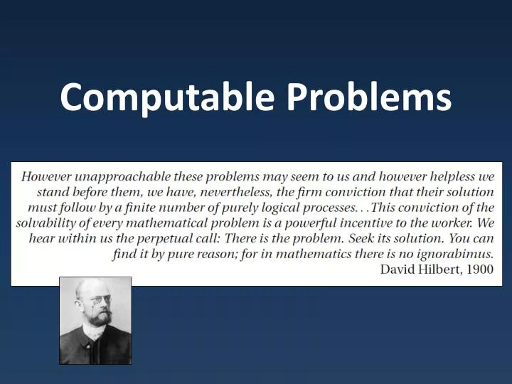 computable problems