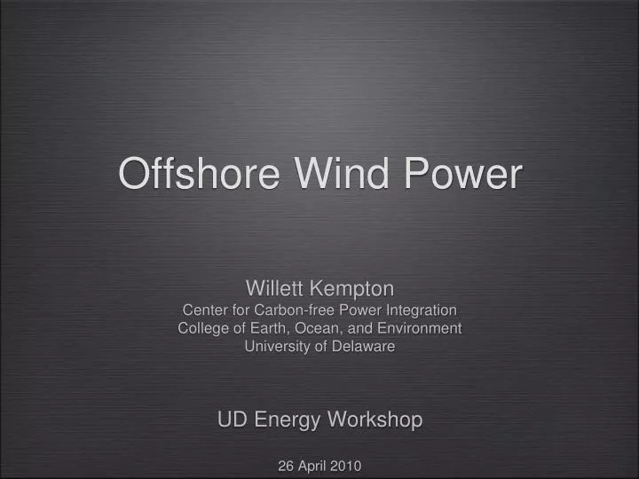 offshore wind power