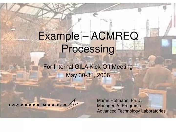 example acmreq processing