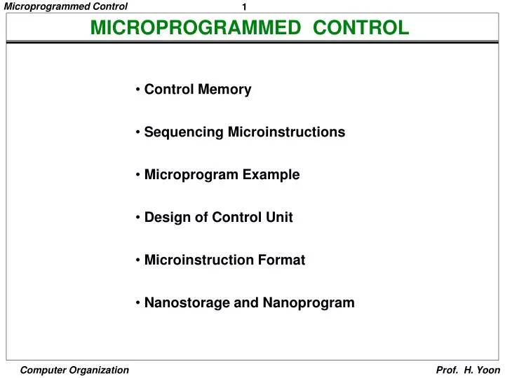 microprogrammed control