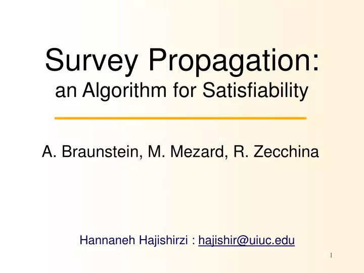 survey propagation an algorithm for satisfiability