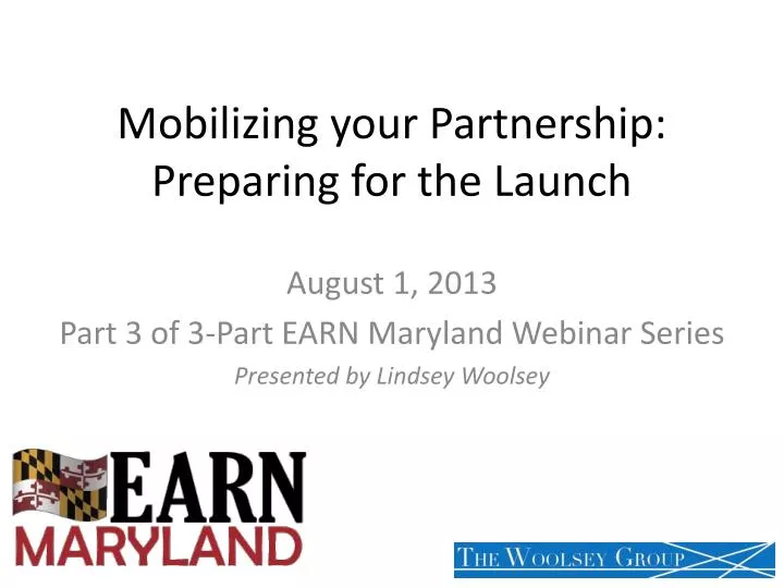 mobilizing your partnership preparing for the launch