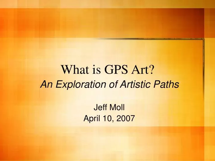 what is gps art