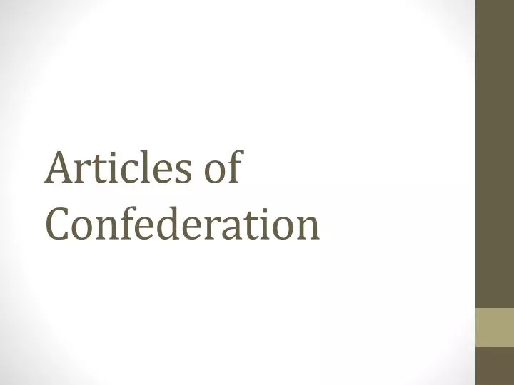 articles of confederation