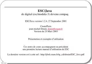 ESC/Java de digital (esc/modula-3) devenu compaq