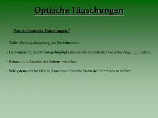 optische t uschungen
