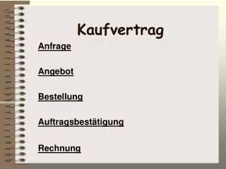 kaufvertrag