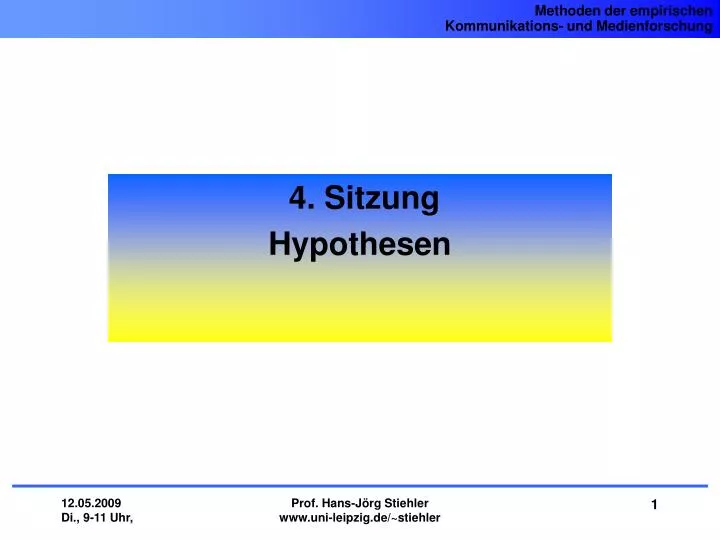 4 sitzung hypothesen