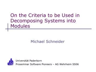 michael schneider