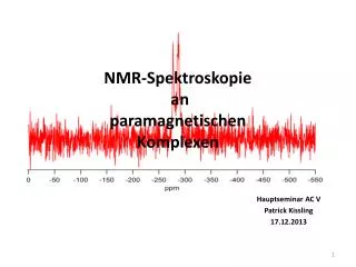 nmr spektroskopie an paramagnetischen komplexen