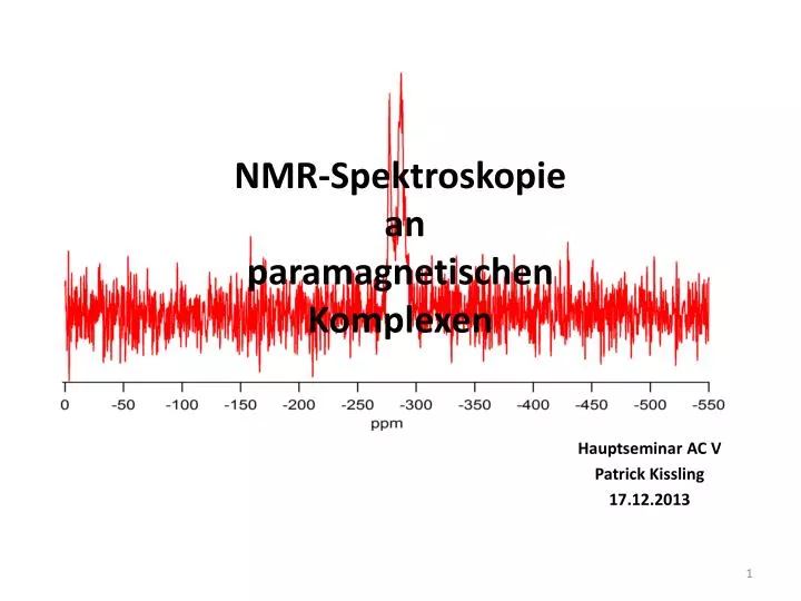 nmr spektroskopie an paramagnetischen komplexen