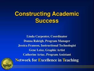 Constructing Academic Success