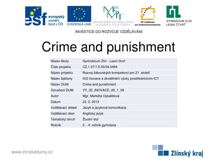 crime and punishment