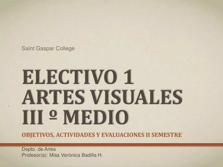 electivo 1 artes visuales iii medio