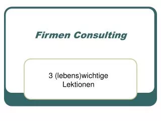 firmen consulting