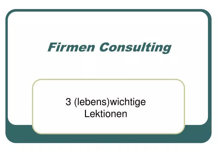 firmen consulting