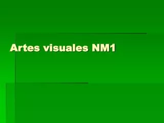 artes visuales nm1