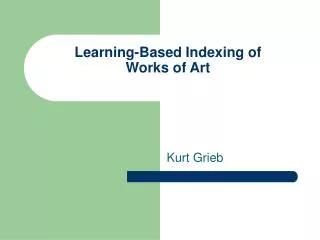 Learning-Based Indexing of Works of Art