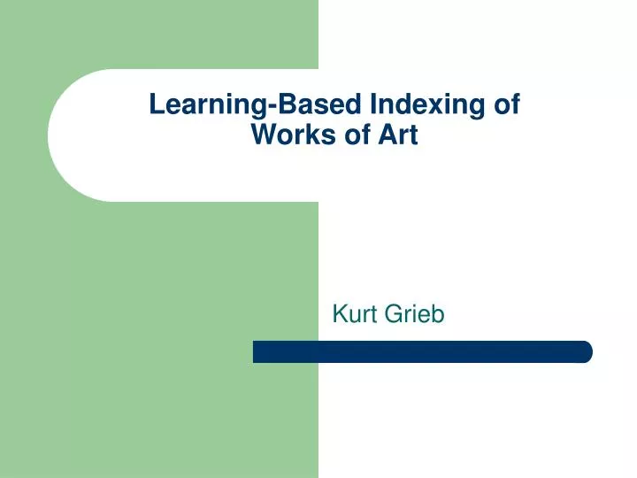 learning based indexing of works of art