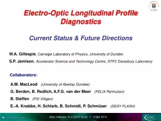 Electro-Optic Longitudinal Profile Diagnostics Current Status &amp; Future Directions