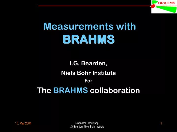 measurements with brahms