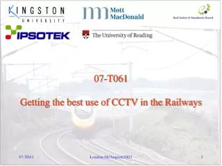 07-T061 Getting the best use of CCTV in the Railways