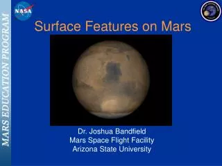 Surface Features on Mars