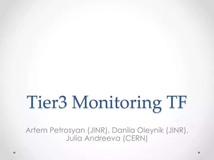 tier3 monitoring tf