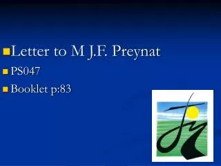Letter to M J.F. Preynat PS047 Booklet p:83