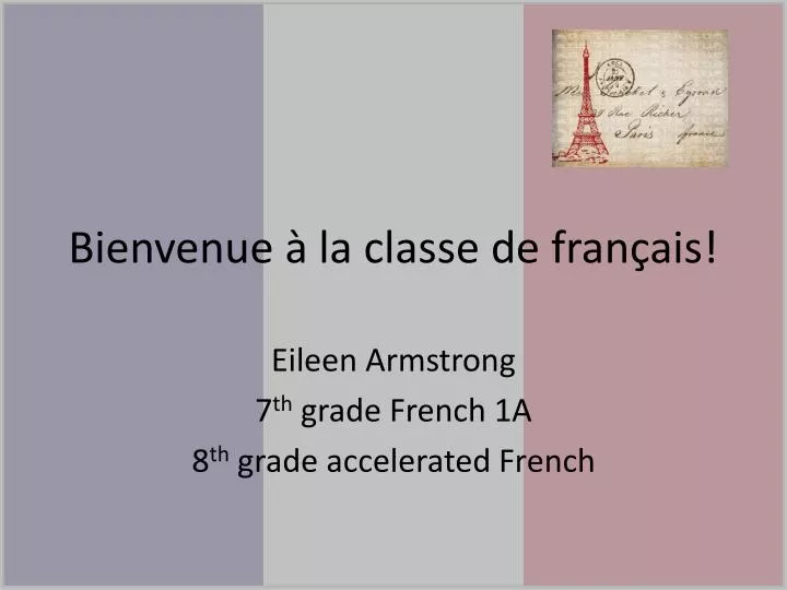 bienvenue la classe de fran ais