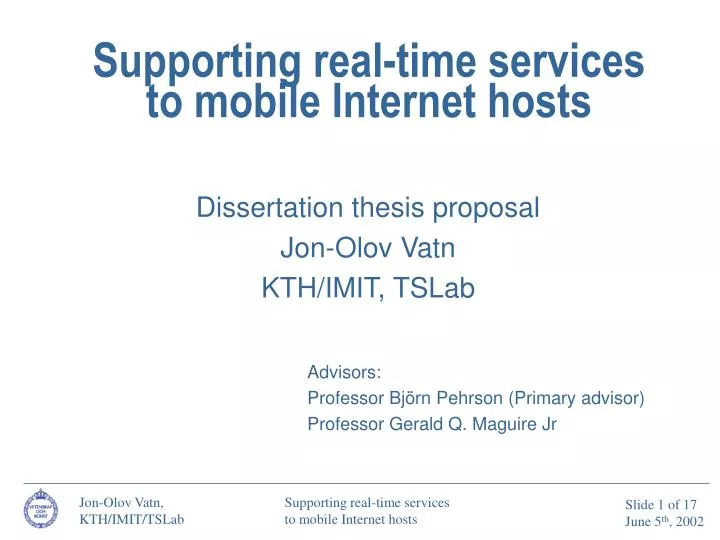 supporting real time services to mobile internet hosts