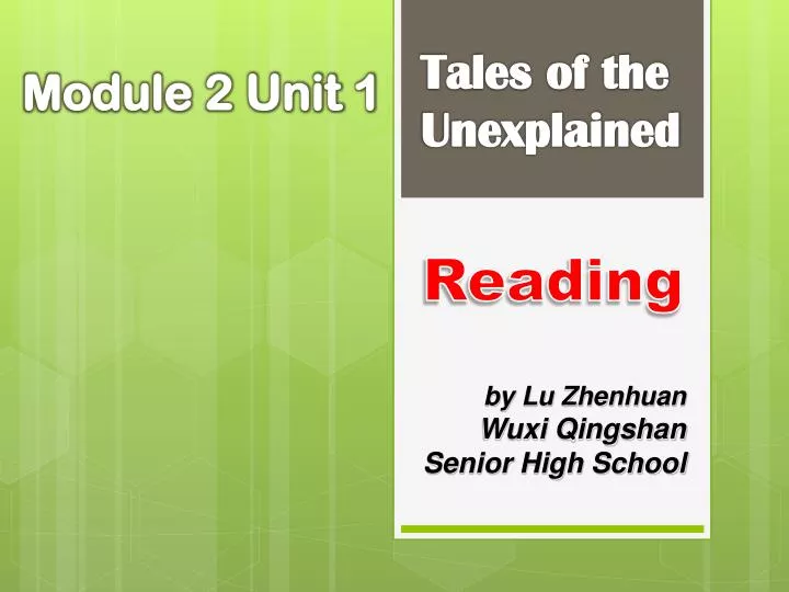 tales of the unexplained