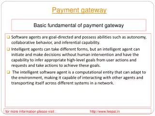Edit some Personal Information about payment gateway