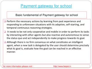 What are the possible ways of payment gateway for school