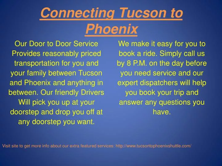 connecting tucson to phoenix