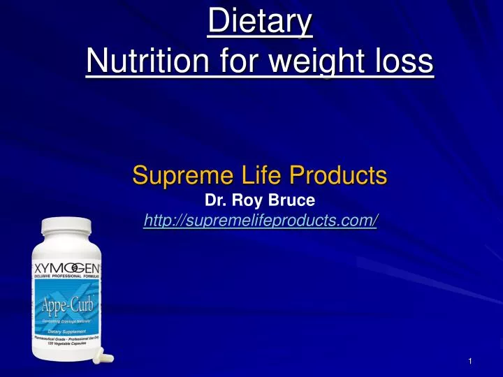 dietary nutrition for weight loss