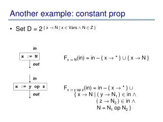 Another example: constant prop